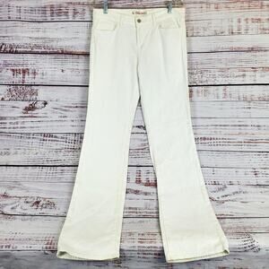 J Brand White Jeans Straight Leg Mid Rise Stretch 805 White Size 29